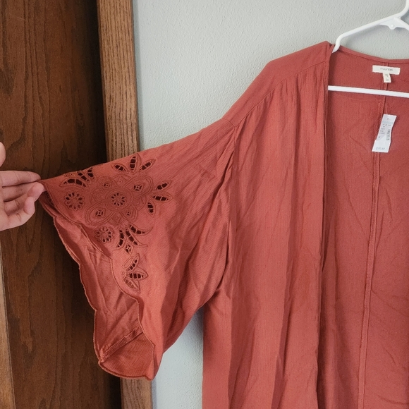 NWT Maurices Rust Orange Kimono Cardigan - Picture 2 of 8